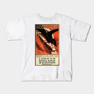 London Midland & Scottish Railway Advertisement Vintage Rail Kids T-Shirt
